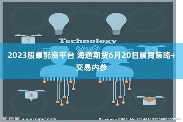 2023股票配资平台 海通期货6月20日晨间策略+交易内参