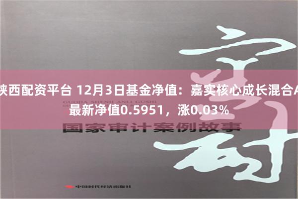 陕西配资平台 12月3日基金净值：嘉实核心成长混合A最新净值0.5951，涨0.03%